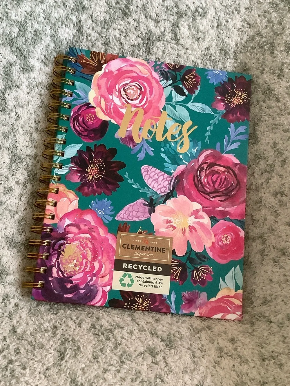 Clementine Paper Co Floral Brights Lined Journal Hardcover Notebook NWT 8.25”x10
